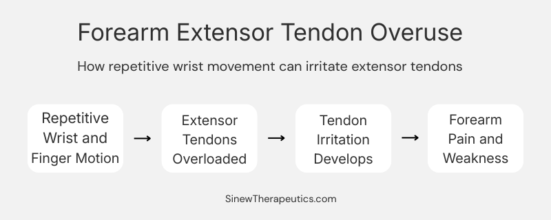 Diagram showing recovery steps for knee pain including rest gentle movement circulation and topical therapies
